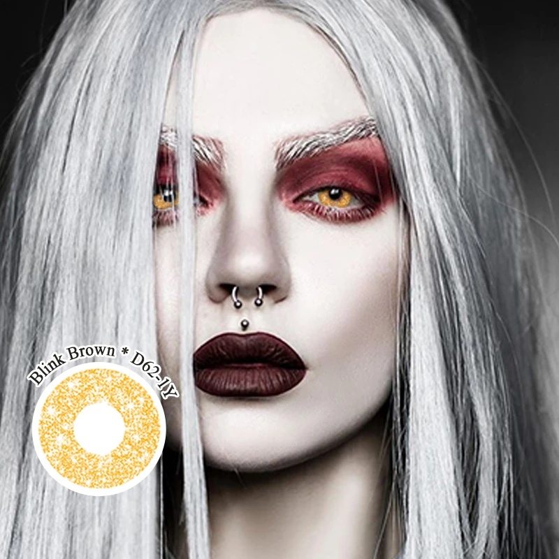 [Fresh Lady] 1 пара алмазные мигание Хэллоуин Контакты сумасшедшие контактные линзы