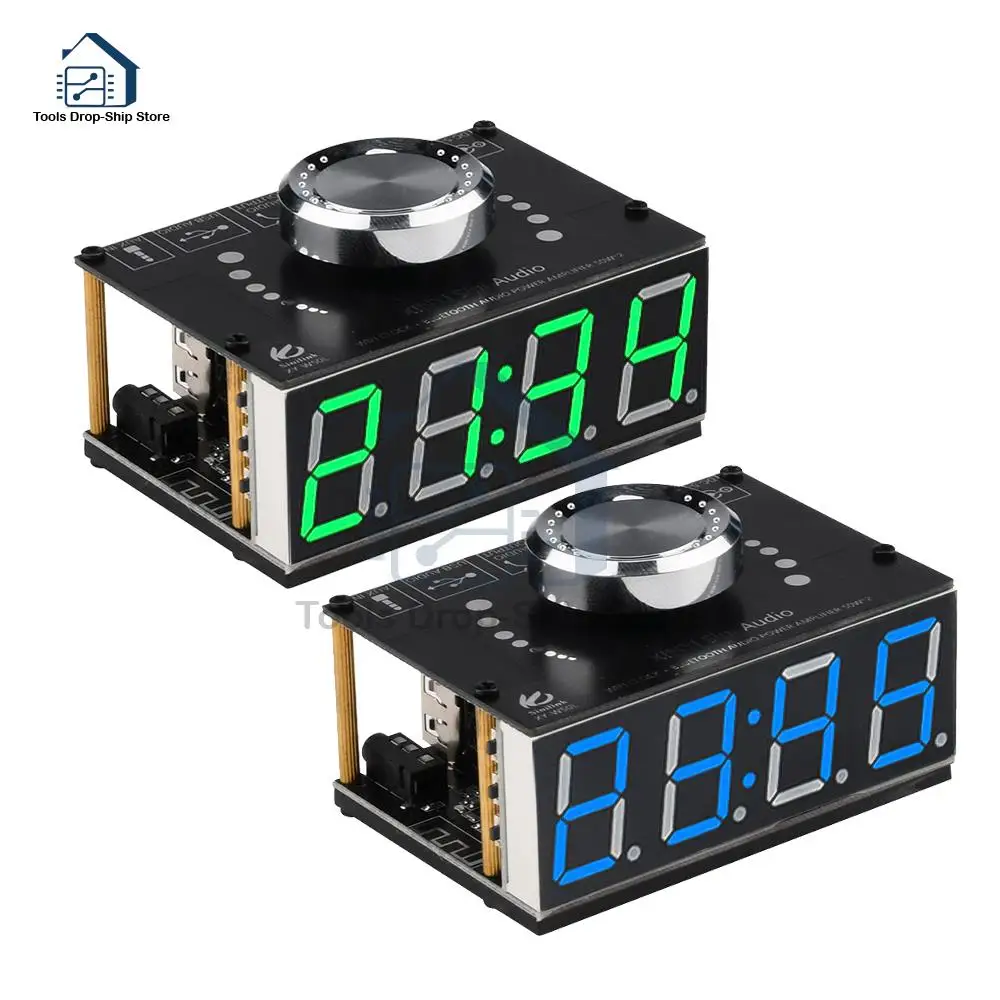

HIFI 50W*2 Stereo Bluetooth 5.0 Digital Power Amplifier Board Module With WIFI Timing Clock XY-W50L