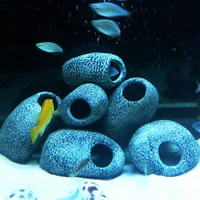 1pc aquarium cichlid stone ceramics rock cave aquarium fish tank pond shrimp breeding home ornament accessory decorative marbles