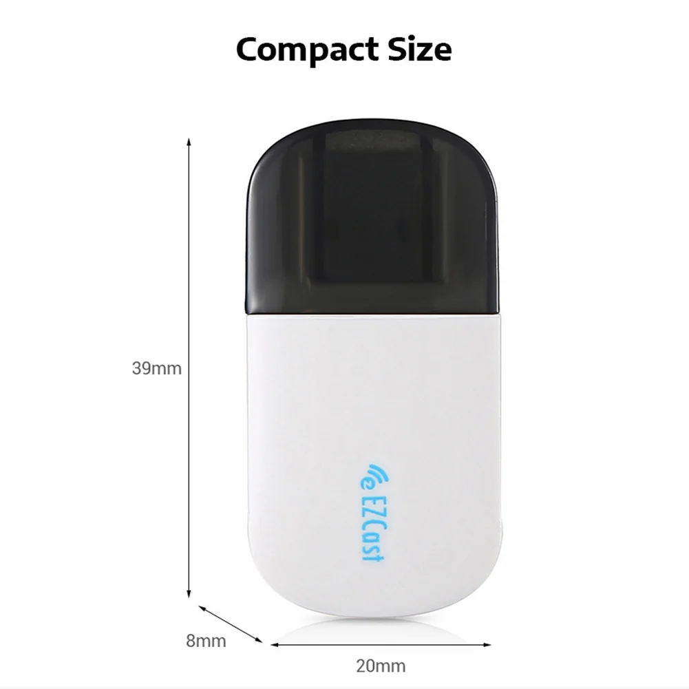 

EzCast USB WiFi Adapter High Speed 2.4G+5G Wireless Bluetooth 4.2 600Mbps Dongle for Office Caring Computer Supplies