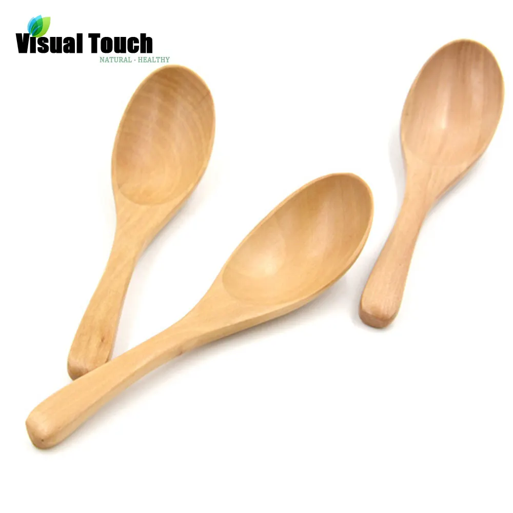 Визуальный сенсорный натуральное дерево ложка риса Черпак поварешка посуда