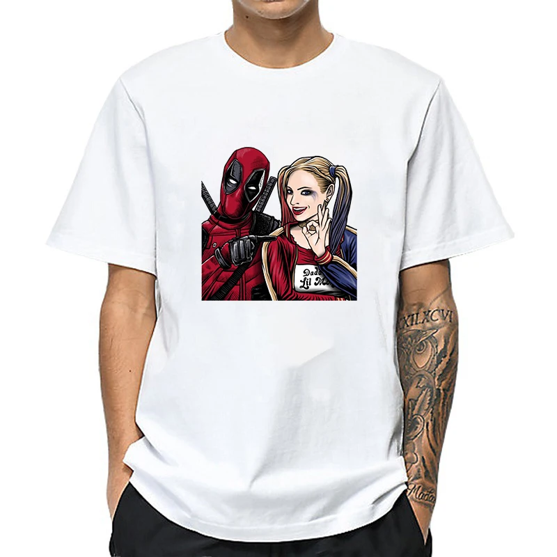 Deadpool T Shirt 8 Футболка Харадзюку, футболка Дэдпул, повседневные короткие мужские топы с надписью I Am Unicorn, крутая Мужская одежда, уличная одежда, Camisetas Hombre - Цвет: Deadpool T Shirt 8