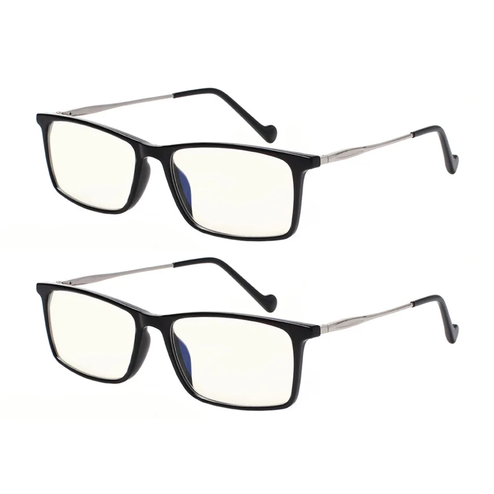 

Turezing Reading Glasses Metal Frame Rectangular Spring Hinge Anti Blue Light Women Men Reader Eyeglasses