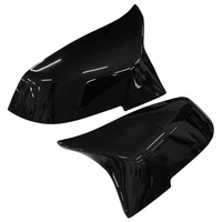 1 pair gloss black car side rearview mirror cover cap for bmw f20 f21 f22 f30 f32 f36 x1 f87 m3