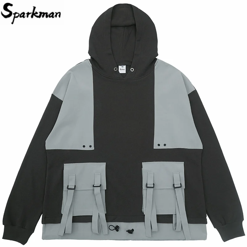 2019 мужская толстовка с капюшоном в стиле хип-хоп негабаритная уличная карманами