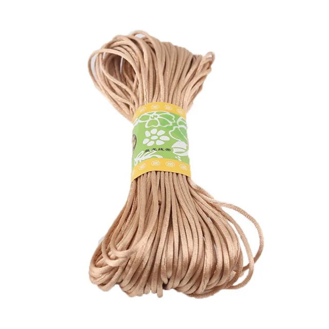 Gold rope 1 шт. 1 мм 80 м атласная шелковая веревка нейлоновый шнур красочный детский Прорезыватель аксессуары ожерелье-прорезыватель веревка для плетения DIY силиконовый инструмент из бисера - Цвет: Gold rope
