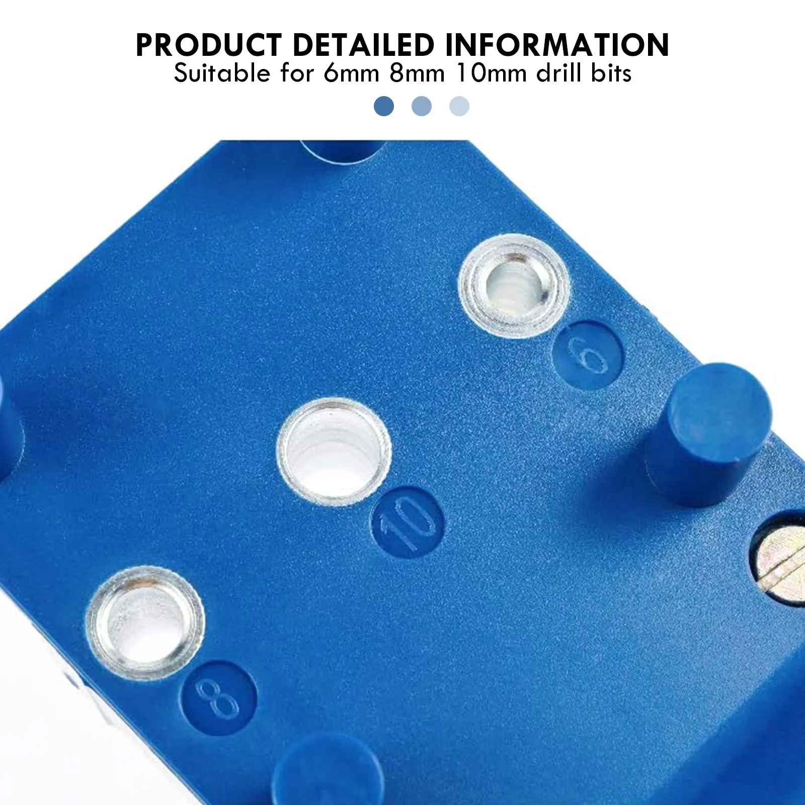 

41Pcs 6/8/10mm Woodworking Dowel Fixture Kit Handheld Dowel Drill Guide, Drill Guide, Wood Drill Dowel Hole Saw Tool