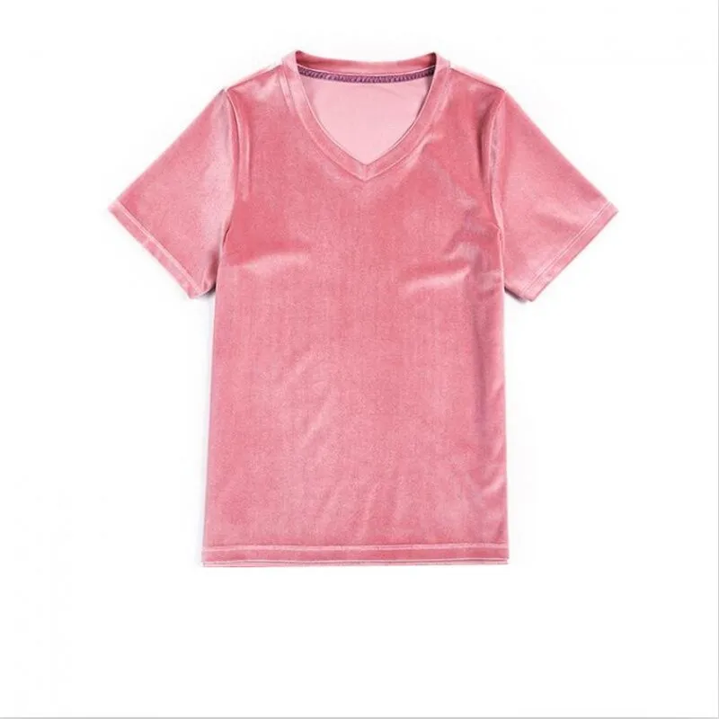 

Women 2021 Summer Loose Casual Shirts V-neck Velvet Short sleeve Tops Streetwear Velour Vintage Shirts Purple Green Wine