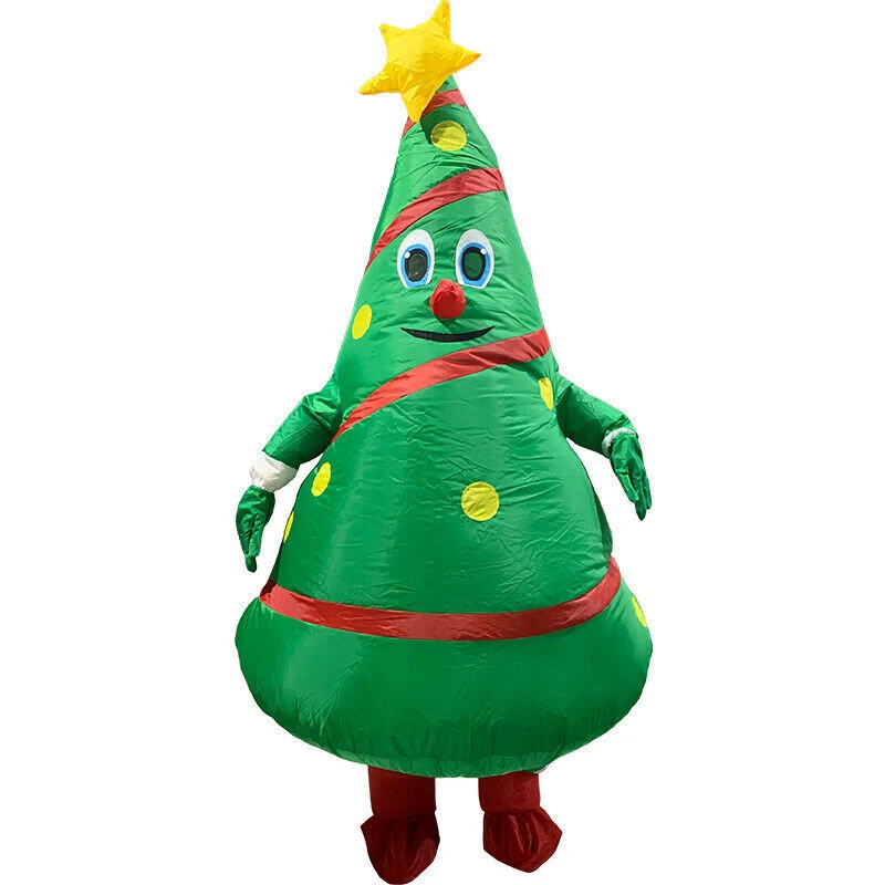 Newly Inflatable Christmas Tree Costume Adults Blow Up Suit Halloween Party Cosplay Mascot m99 |