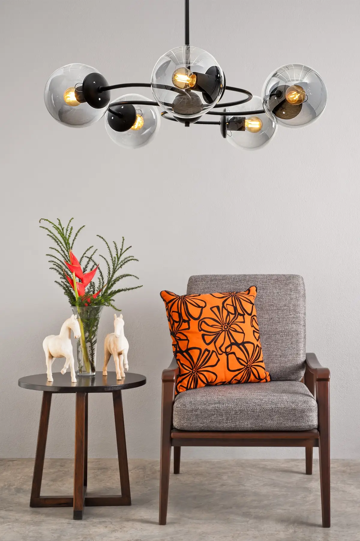 

Donence 5.li Black-fume Glass Chandelier