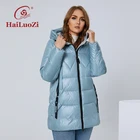 Пуховик HaiLuoZi 2021 женский средней длины, зимнее пальто большого размера, модная Женская Толстая парка на молнии, хлопковая Повседневная Верхняя одежда 6062