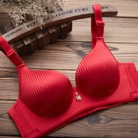 super push up thickened 6cm women sexy bra small chest adjustable bread cup bra top girls wireless comfortable underwear