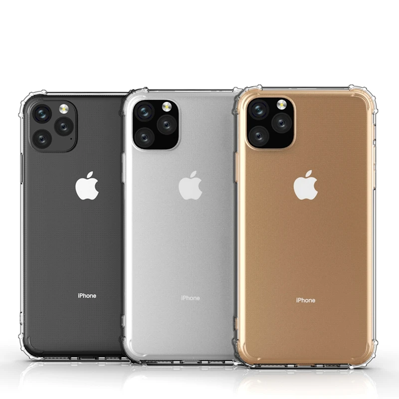Противоударный ТПУ чехол для iphone 11 Pro Max прозрачная задняя крышка X XS XR 6 6s 7 8 Plus