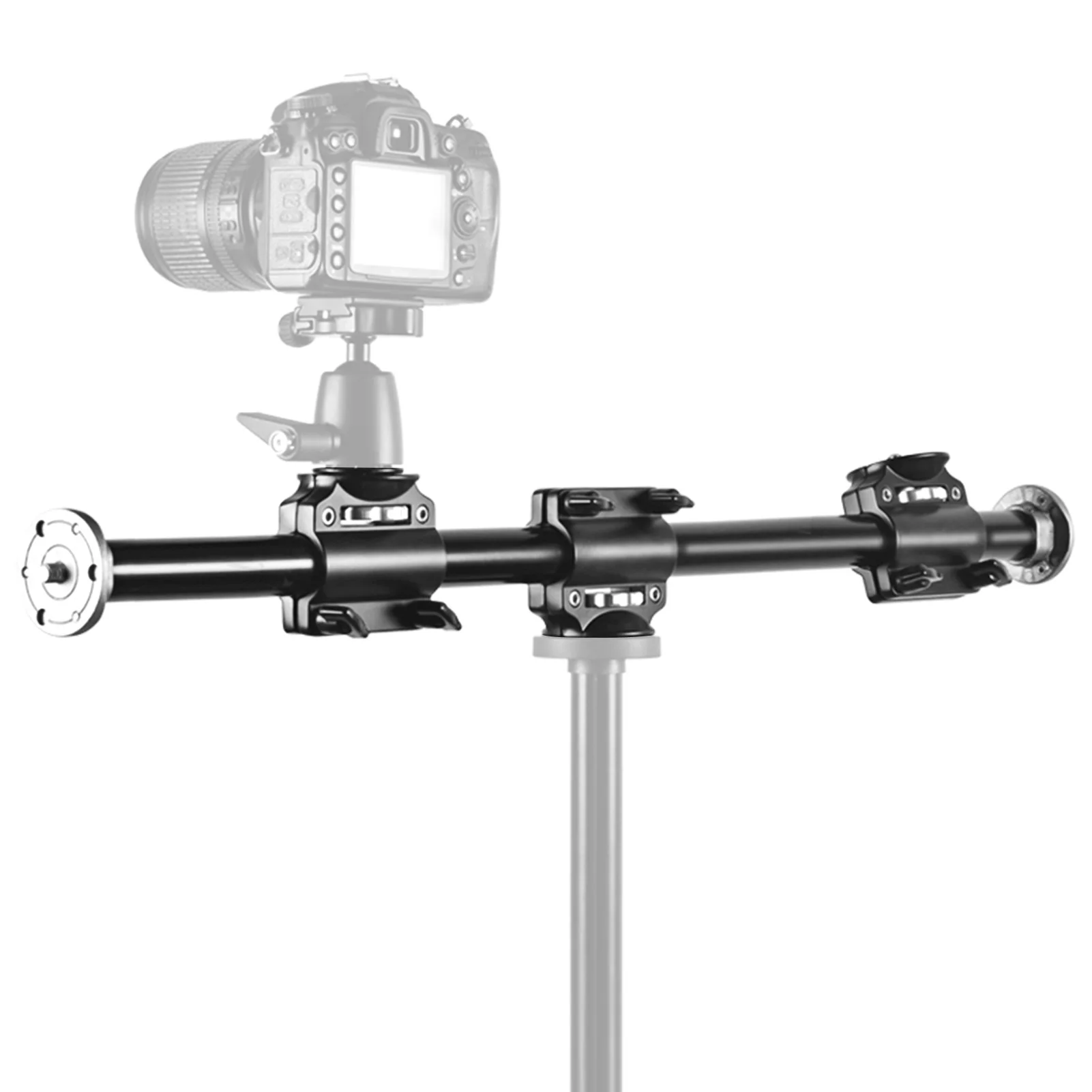 

60cm/24.4in Tripod Boom Professional Horizontal Photography Extension Bar Mount Aluminum Alloy with 3/8 Inch Screws