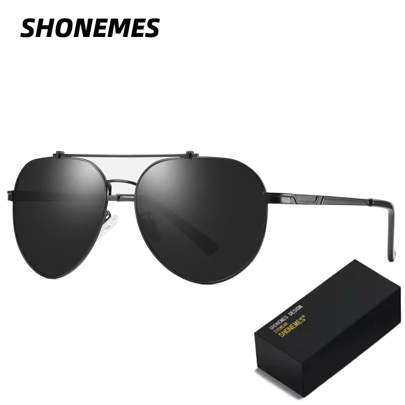 

SHONEMES Fashion Men Polarized Sunglasses Women Stylish Metal Pilot Eyewear Men's Driving Travel Fishing Sun Glasses Woman