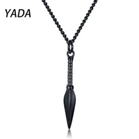 yada fashion alloy spear presentsnecklace charm for men women jewelry punk necklaces stainless steel hip hop necklace se210062