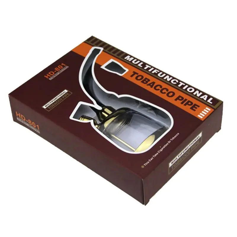 

1Set Golden Mini Smoking Pipe Filter Double Circulation Water Tobacco Pipe Cigarette Holder Tube for Smoker Lovers