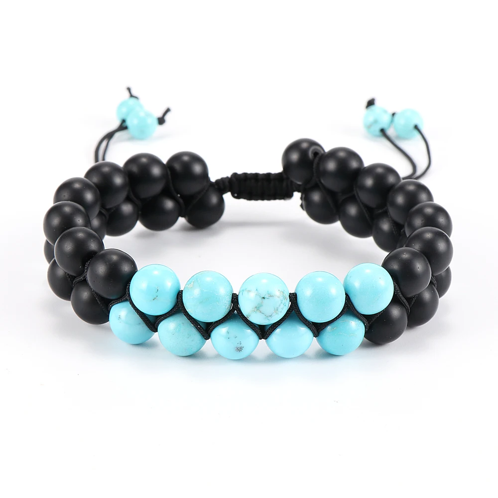 Женский и мужской браслет из Тигрового Глаза натурального камня лава рок лазурит