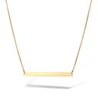 1,5 мм золотое ожерелье-чокер из нержавеющей стали для женщин и девочек, индивидуальная гравировка, бар, ID, кулон, ожерелья, друг, ювелирные изделия, DN207