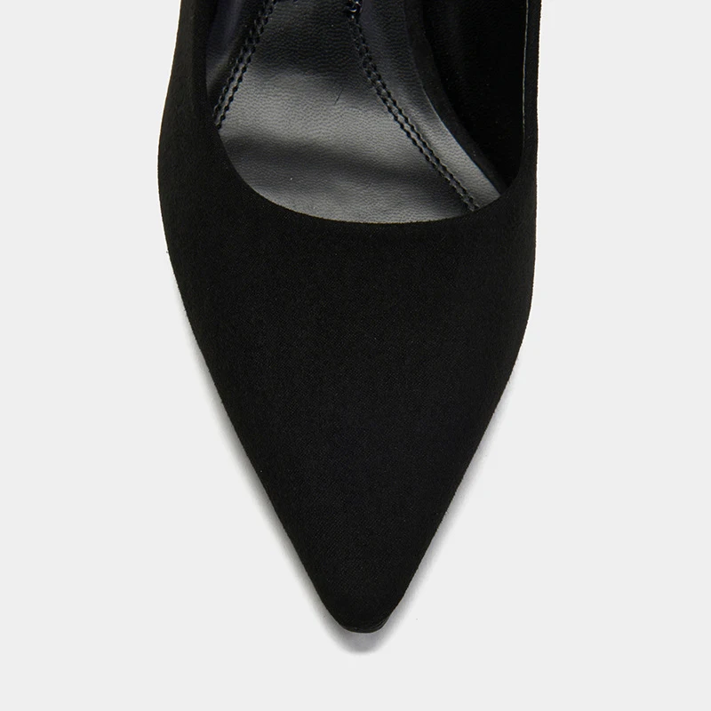 Туфли-лодочки женские на низком каблуке с острым носком кристаллами | Обувь