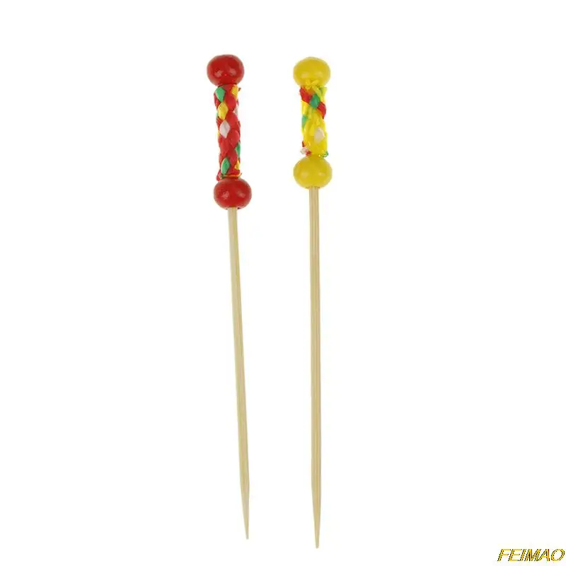 100 шт.! Китайские бамбуковые декоративные фрукты детские пищевые палочки