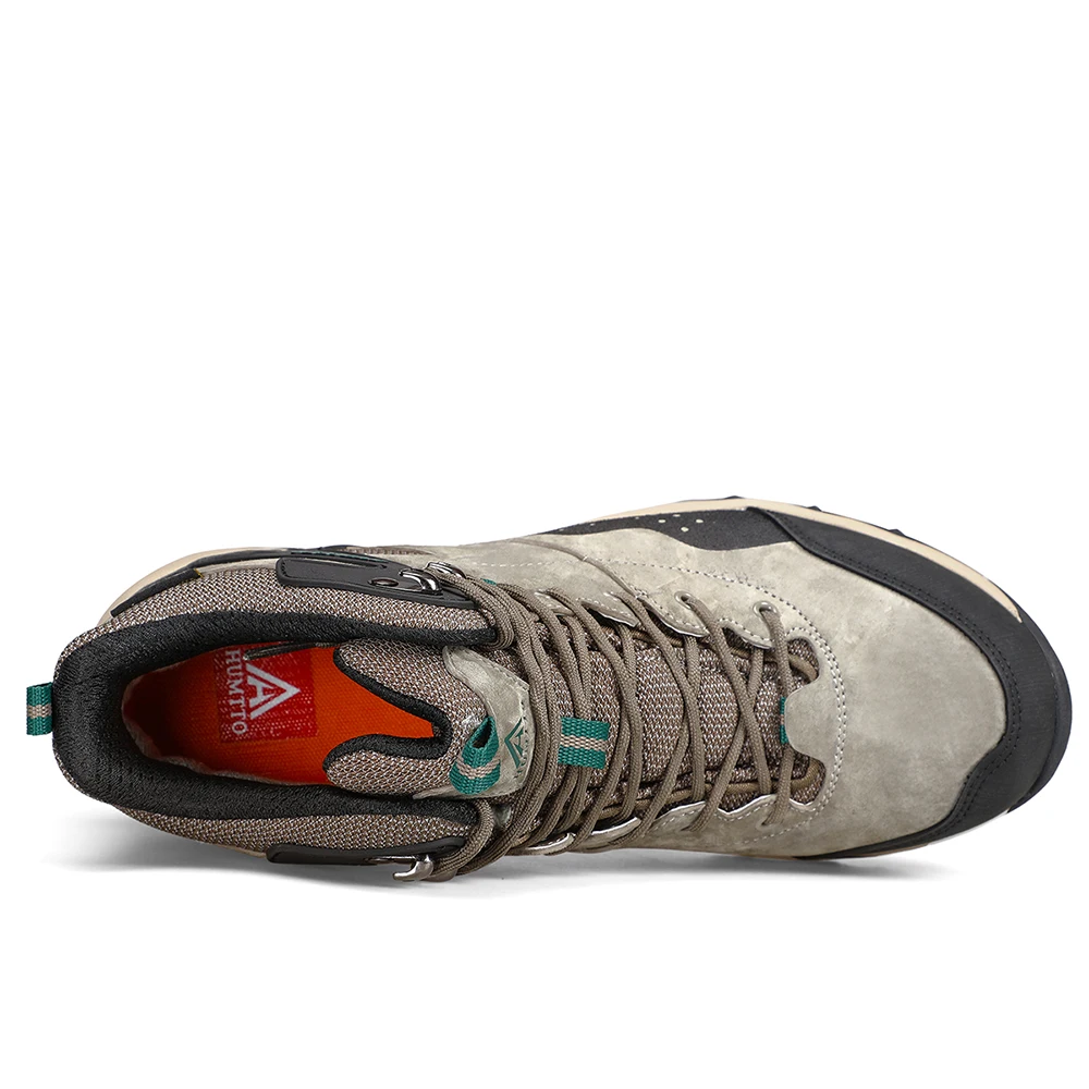 HUMTTO Outdoor Hiking Boots Men Climbing Shoes Tactical Hunting Camping Trekking Mountain Sports Cushioning Sneakers Big Size