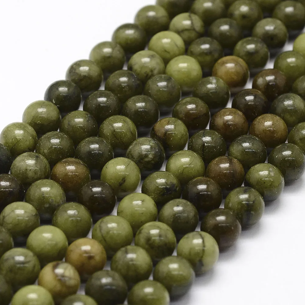 

Natural TaiWan Jade Beads 4mm 6mm 8mm 10mm Healing Stone Round Loose Beads for DIY Jewelry Making Bracelet Necklace Supplies