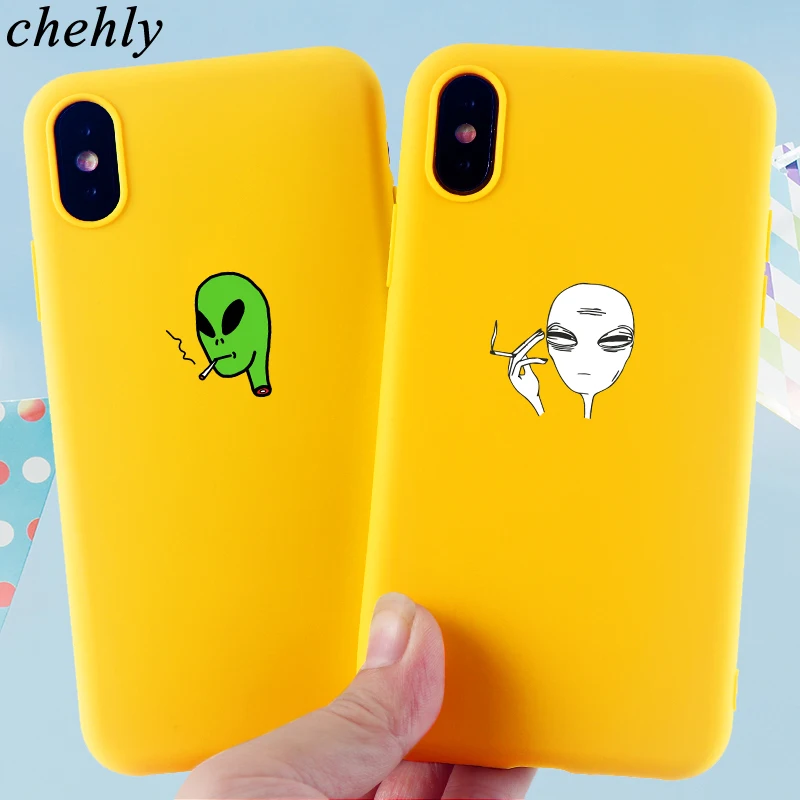 Чехол для телефона Alien iPhone 6s 7 8 11 12 Mini Plus Pro X XS MAX XR SE чехлы с аниме мягкие