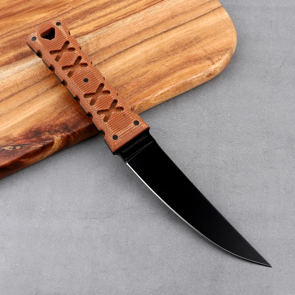 Карманный нож Karambit для выживания на природе с льняной ручкой прямой