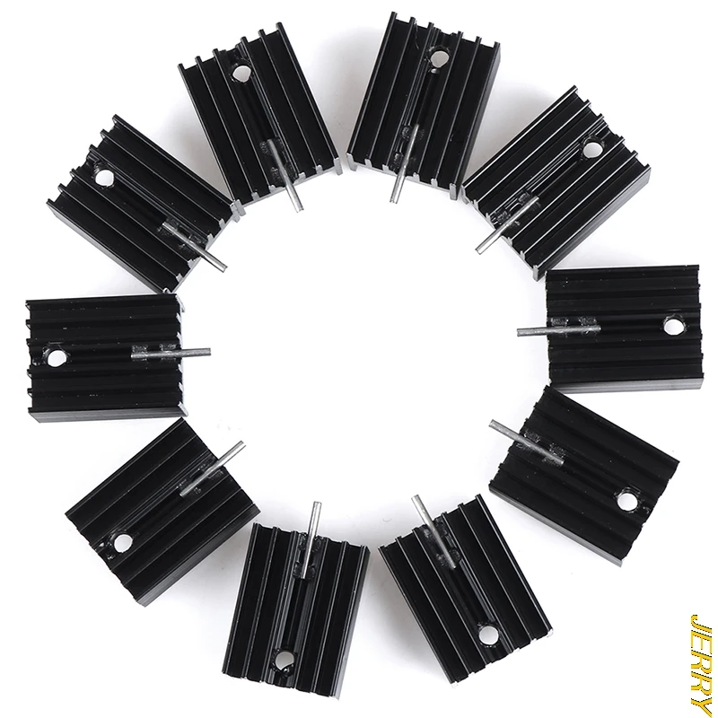 

New Product 10Pcs 20x15x11mm Black Aluminum Radiator For TO-220 Transistor
