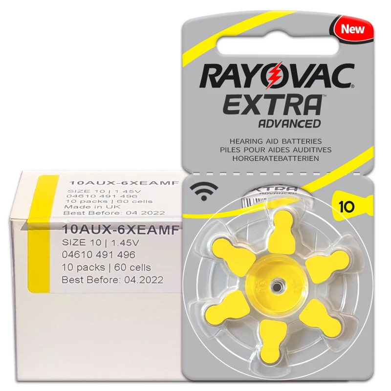 Аккумулятор для слуховых аппаратов Rayovac сверхвысокой производительности 10 карт