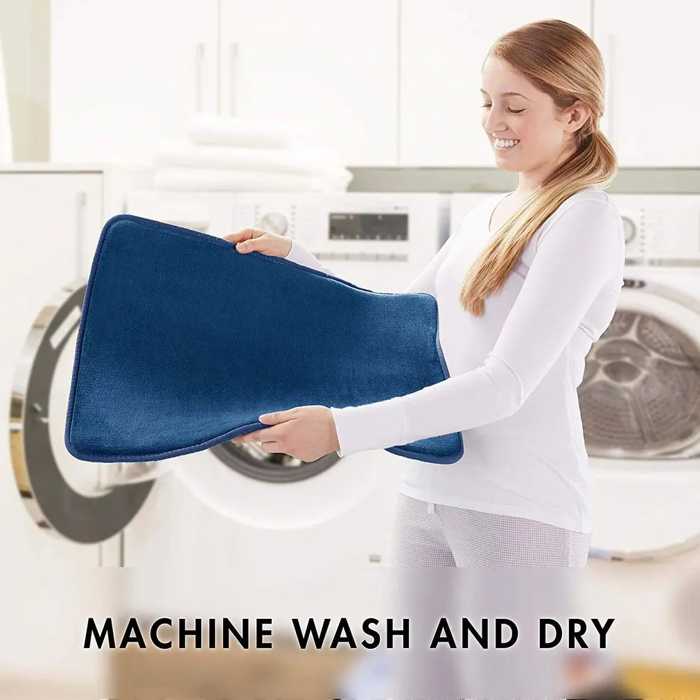 Home Bath Mat Non-slip Bathroom Carpet Soft Coral Fleece Memory Foam Rug Kitchen Toilet Floor Decor Washable 6 colors | Дом и сад