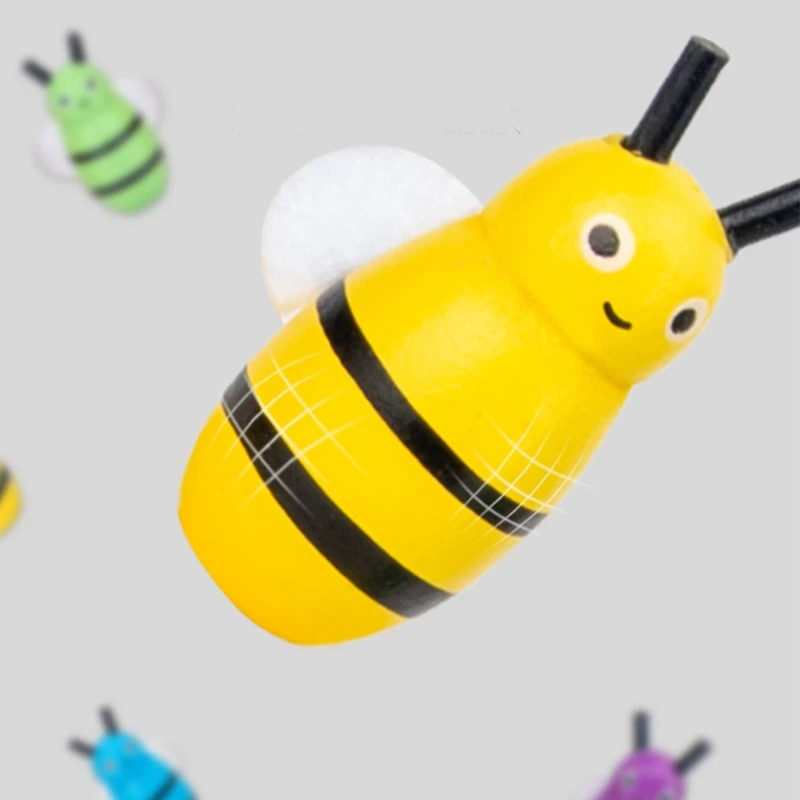 

Hot Wooden Leaning Educatinal Toys Children Montessori Early Education Beehive Game Childhood Color Cognitive Clip Small Bee Toy
