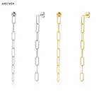 Серьги-гвоздики женские длинные из серебра 925 пробы, 65 мм