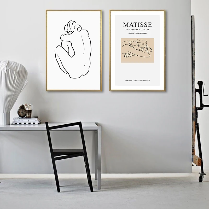 Matisse Простая Современная Мода Vogue эскиз цифры Стиль украшения дома картины