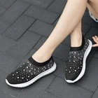 Женская обувь; Летние кроссовки без шнуровки; Низкие носки; Женская Блестящая обувь; Повседневные женские лоферы с дышащей сеткой; Прогулочная обувь на плоской подошве размера плюс