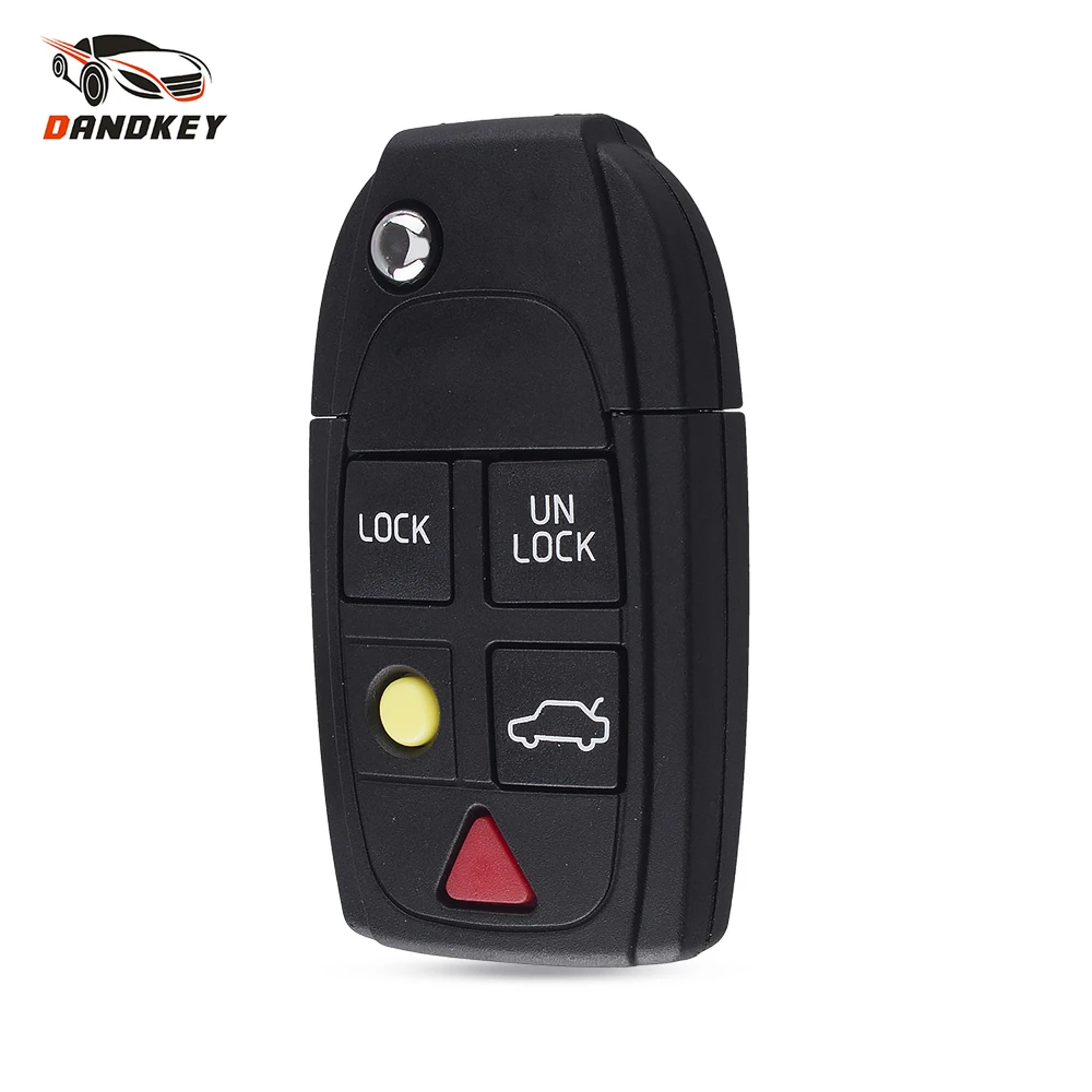Dandkey новый ключ Switchblade 5 кнопок дистанционный раскладной чехол для Volvo V50 XC70 XC90 V70 S60