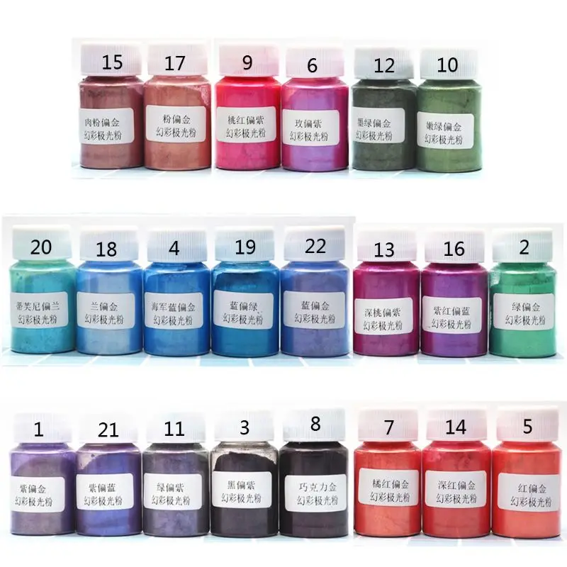 

10g Magic Aurora Pearl Pigment Powder Mica Pearlescent Colorants Resin Dye Jewelry Making Tool