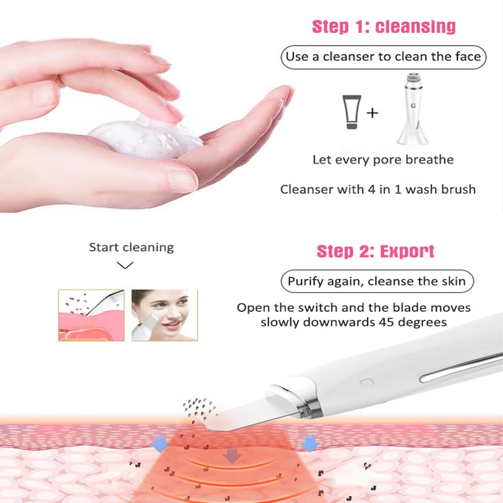 Электроосмос Iontophoresis отшелушиватель Microcurrent Nu ультразвуковой аппарат для чистки