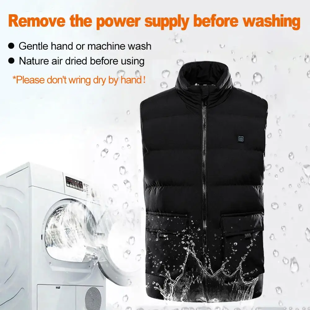 

Men Autumn Winter Smart Heating Cotton Vest USB Electric-Heating Vest Warm Outdoor Women Autumn Winter Infrared Vest Jacket