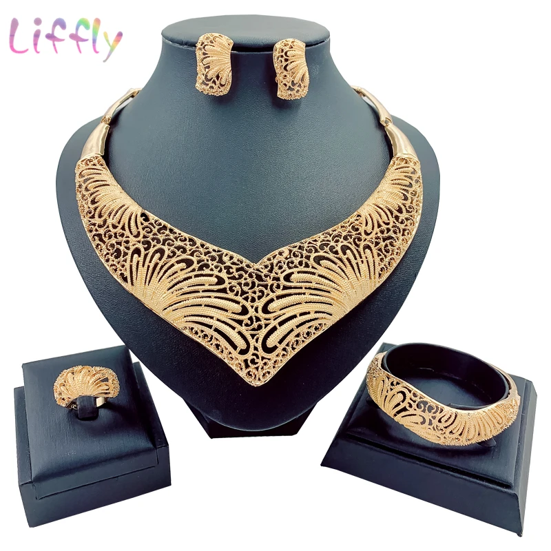 Дубай Модные Ювелирные наборы женские аксессуары Фейерверк Форма креативное