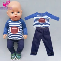 43cm baby doll boy sport shirt sweater jeans pants 18 inch boy doll girl toys clothes coat underpants shorts