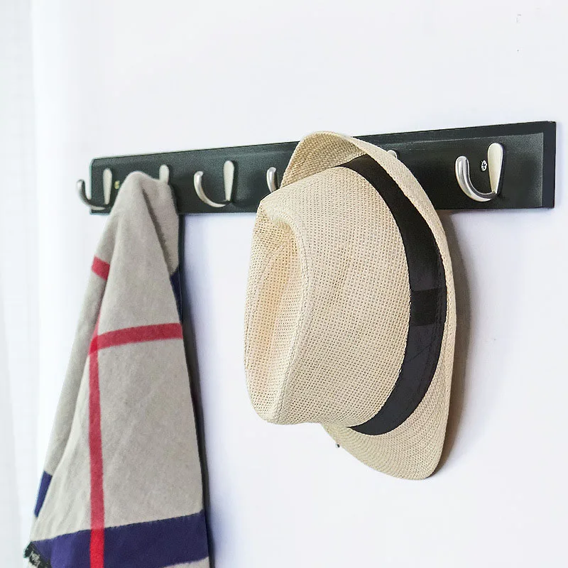 

5 6 7 Hooks Natural Bamboo Wall Haning Hooks Coat Hook Wall Bedroom Furniture Clothes Hanger Wall Mounted Scarf Storage Hanger