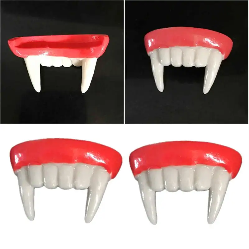2 шт. Искусственные зубы рукава ужас Хэллоуин искусственная модель зубного