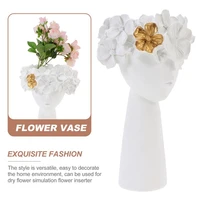 1pc nordic chic vase adornment decorative dried flower vase resin artware gift