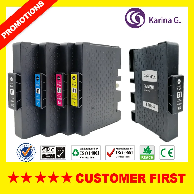 Пигментные чернила картридж совместимый для Ricoh GC41 Aficio SG 3110DNw 3110SFNw 3100SNw 2100N 3110DN 7100DN