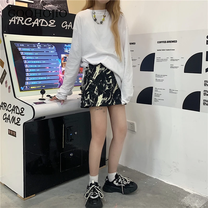 

GOOHOJIO 2021 New Spring and Autumn Fashionable Skirts Women All-match Hip Skirt Chic Women High Waist Fashion Skirt for Women