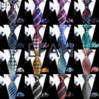 71 colors 100 silk tie set for men plaid necktie sets cufflik pocket square navy orange 2020 mens suit tie handkerchief