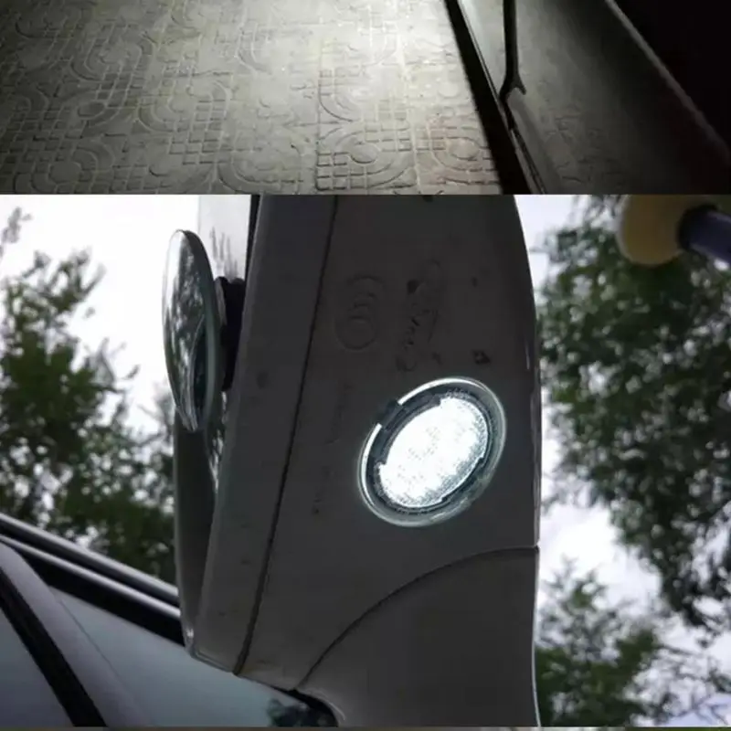 

2Pcs LED Under Side Mirror Puddle Light for Ford Edge Fusion Flex Explorer Mondeo Taurus F-150 Expedition E7CA