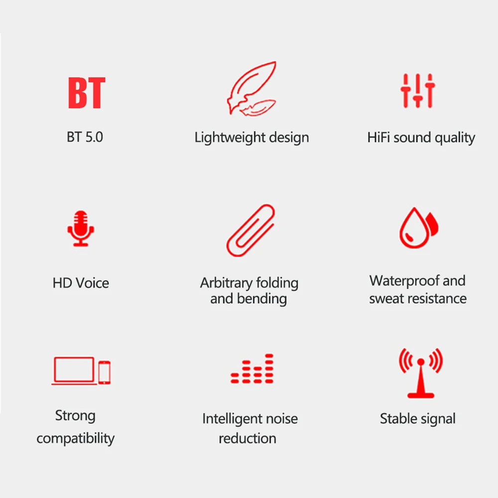 

New Lenovo HE06 Lenovo Circle Iron Bluetooth Headset Sports Headset Entrance Magnetic High